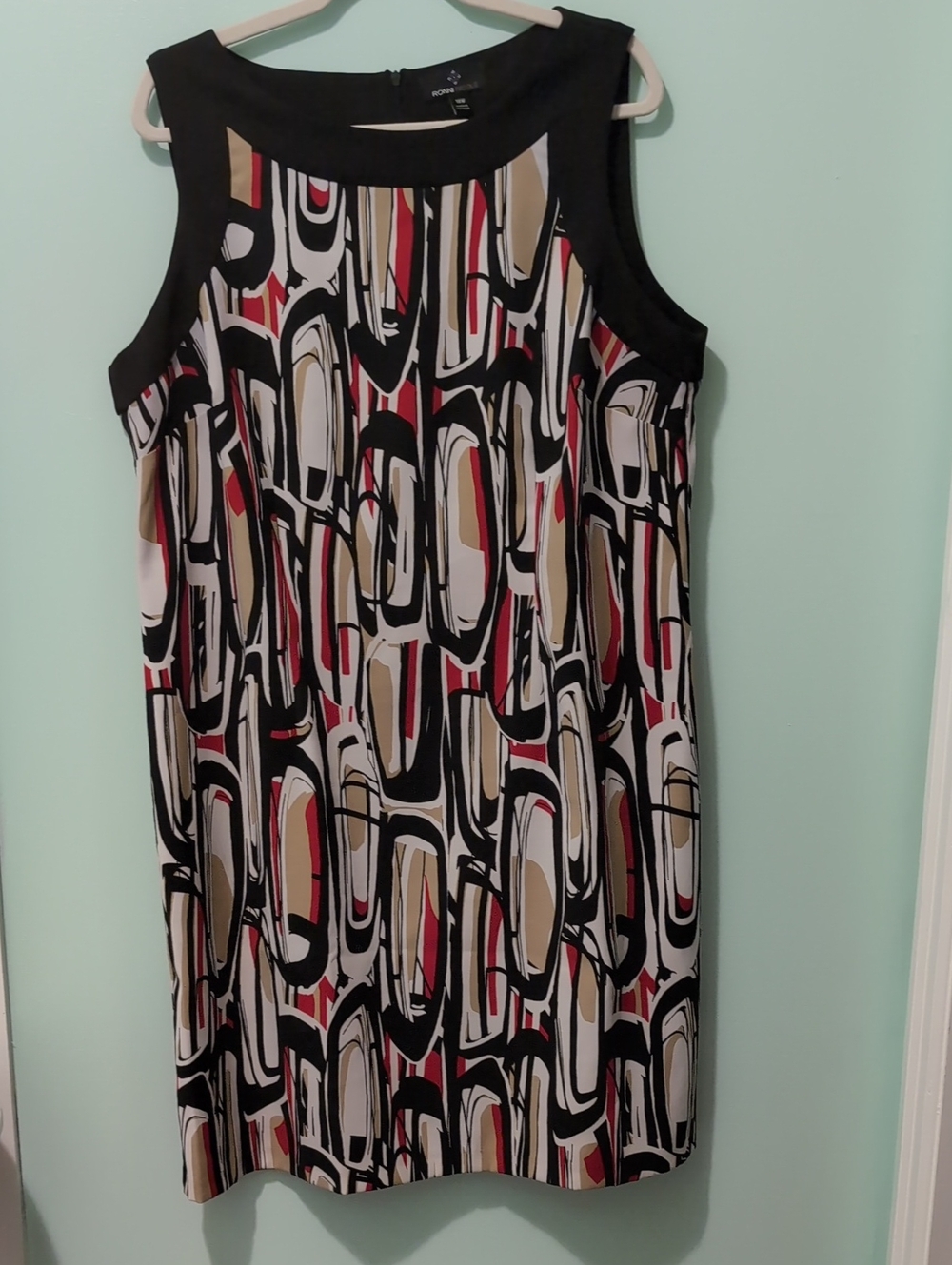 Ronni Nicole Women's Sheath Dress Plus Size 18W Multicolor Sleeveless